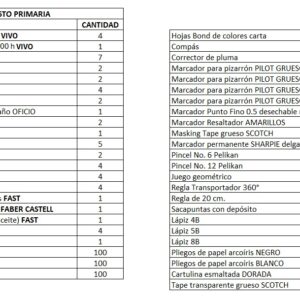 BOLSA DE UTILES BJ 6TO CICLO 2026