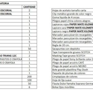 BOLSA DE UTILES BJ PREPA CICLO 2026